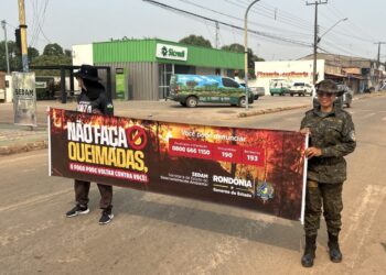 Órgãos ambientais realizam pitstop educativo sobre queimadas em Candeias do Jamari