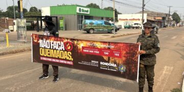 Órgãos ambientais realizam pitstop educativo sobre queimadas em Candeias do Jamari