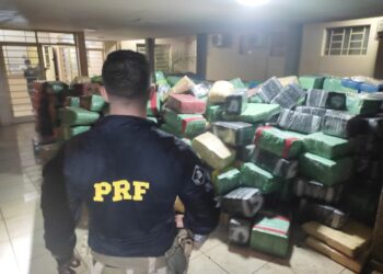 PRF apreende mais de 14 toneladas de maconha na divisa Paraná-São Paulo