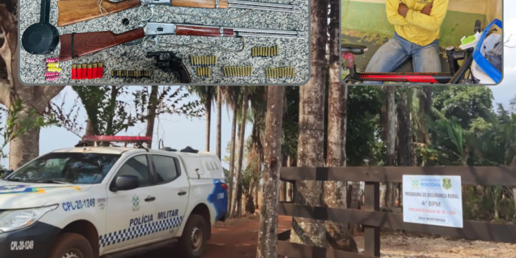 PATRULHA RURAL DO 4º BPM REALIZA PRISÃO DE FORAGIDO DA JUSTIÇA E APREENDE QUATRO ARMAS DE FOGO DURANTE PATRULHAMENTO RURAL