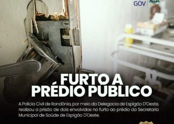 POLÍCIA CIVIL DE RONDÔNIA PRENDE ENVOLVIDOS EM FURTO A PRÉDIO PÚBLICO DE SAÚDE 