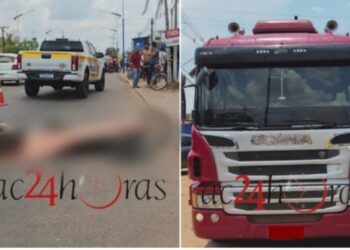Crianç0 de 10 anos morre atropelad0 por caminhão ao sair da escola