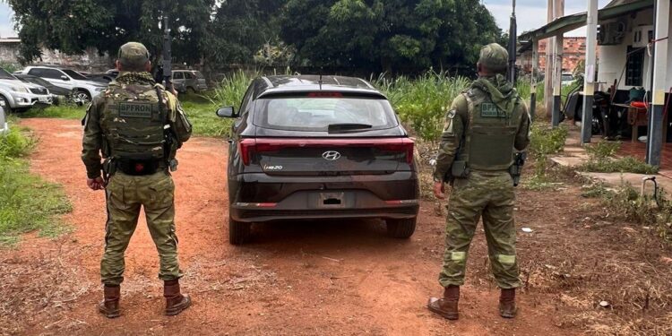 VEÍCULO FURTADO É RECUPERADO EM AÇÃO CONJUNTA ENTRE FORÇAS DE SEGURANÇA DE RONDÔNIA E GUARDA BOLIVIANA