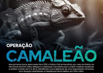 POLÍCIA CIVIL PRENDE LIDERANÇA DE ORGANIZAÇÃO CRIMINOSA EM OPERAÇÃO CAMALEÃO