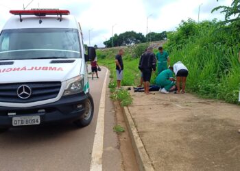 Vítima é socorrida as pressas ao JPII