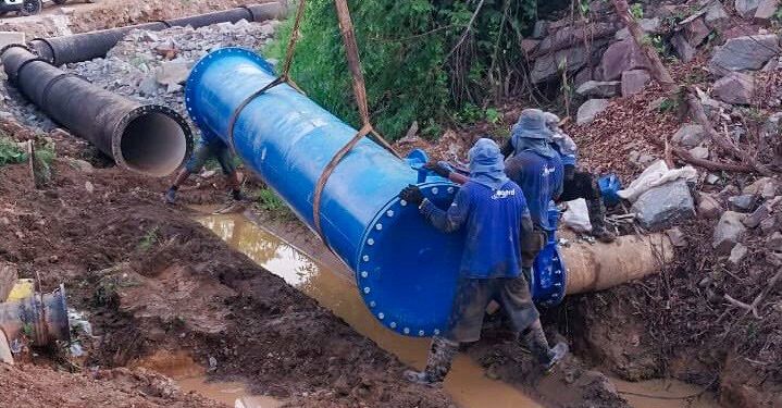 Fornecimento de água em Porto Velho é reforçado com nova adutora ligada ao reservatório da Estação de Tratamento de Água II
