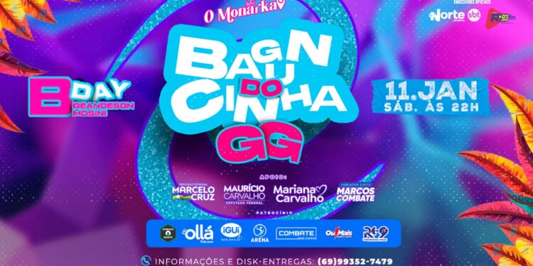 Baguncinha do GG: Aniversário do Influenciador Geandeson Mosini acontece dia 11 de janeiro