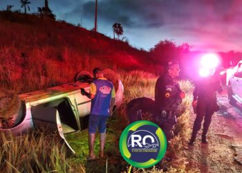 Mulher diz que só capotou o veículo