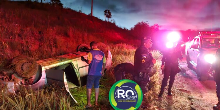 Mulher diz que só capotou o veículo