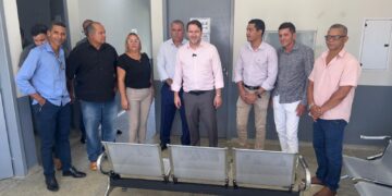 Deputado Alex Redano vistoria obra concluída na UBS do distrito de Estela Azul, em Machadinho