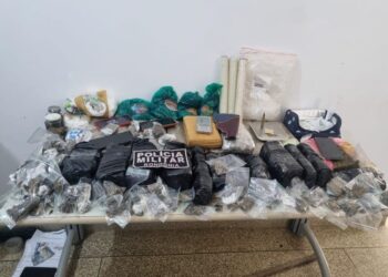 Polícia Militar realiza grande apreensão de drogas nesta segunda-feira