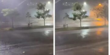 Temporal causa alagamentos e danos à rede elétrica em Colorado do Oeste