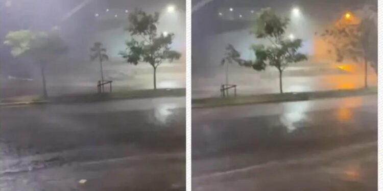 Temporal causa alagamentos e danos à rede elétrica em Colorado do Oeste