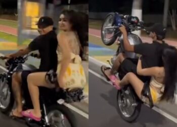 Jovens desafiam a lei e colocam vidas em perigo com ‘grau de moto’ nas ruas de Manaus; veja vídeo