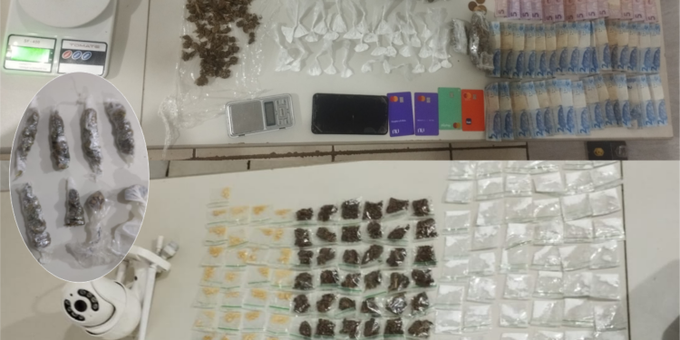Políciais militares do 7º BPM, em apoio à Operação Sufocare, apreende drogas e prende suspeitos em Porto Velho