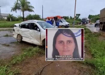 IDENTIFICADA: Mulher morre e três ficam feridos em grave acidente na BR-364