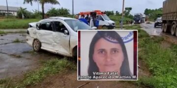 IDENTIFICADA: Mulher morre e três ficam feridos em grave acidente na BR-364