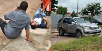 Vereador fica ferido em grave colisão com caminhão