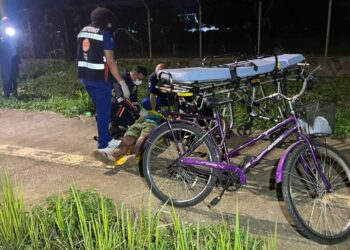 Covarde atropela ciclista e fugiu do local sem socorrer um idoso