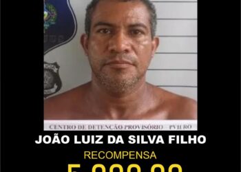 RECOMPENSA DE R$5.000,00 PARA QUEM INFORMA O PARADEIRO DO FUGITIVO