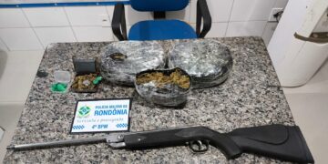 Núcleo de Inteligência da Polícia Militar prende suspeitos de furto e apreende drogas e arma de fogo em operação em Cacoal