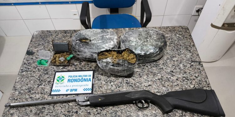 Núcleo de Inteligência da Polícia Militar prende suspeitos de furto e apreende drogas e arma de fogo em operação em Cacoal