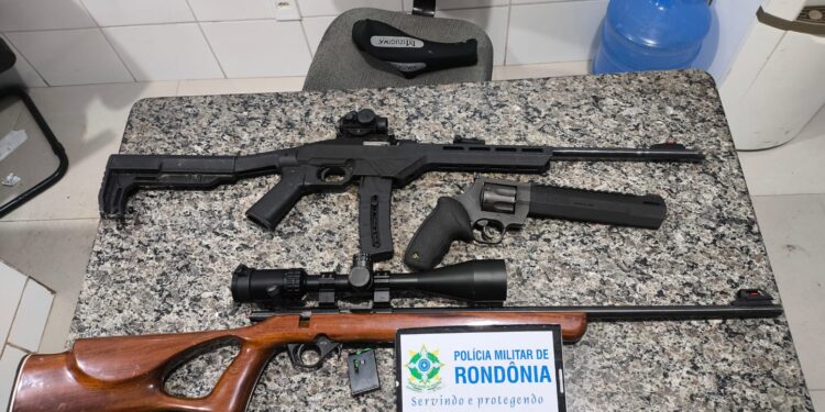 4º Batalhão: Polícia Militar de Rondônia Recupera Três Armas de Fogo Furtadas em Cacoal