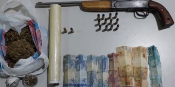 AÇÃO DA POLÍCIA MILITAR RESULTA NA APREENSÃO DE DROGAS E ARMA DE FOGO EM VILHENA