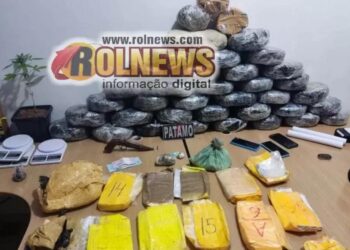 Operação em Rolim de Moura apreende quase 38 quilos de drogas e prende três suspeitos ligados ao crime organizado