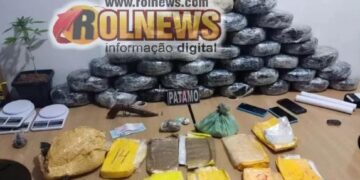 Operação em Rolim de Moura apreende quase 38 quilos de drogas e prende três suspeitos ligados ao crime organizado