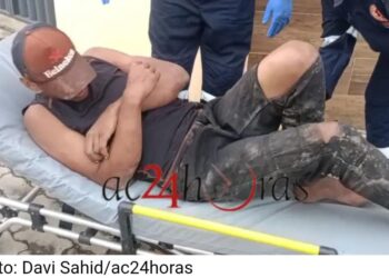 Homem acusado de roubo é agredido com barra de ferro