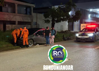 Mulher desmaia ao volante e causa acidente na zona Leste de Porto Velho
