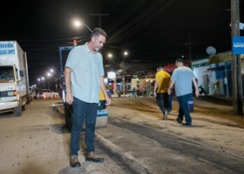 Prefeitura fiscaliza obra noturna de reparo asfáltico e reforça exigência de qualidade nos serviços