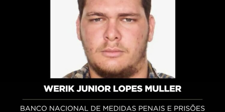 PROCURA-SE: WERIK JUNIOR LOPES MULLER FORAGIDO DA JUSTIÇA
