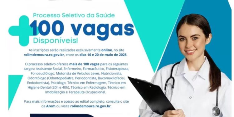Prefeitura de Rolim de Moura anuncia processo seletivo para a saúde