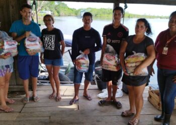 Em parceria com Grupo de Voluntários Ajudar, MPRO distribui 250 cestas básicas no Baixo Madeira