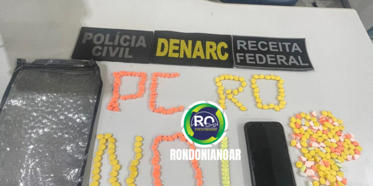 DENARC: Apreende 336 comprimidos de ecstasy em Ariquemes durante Operação Fronteira Segura