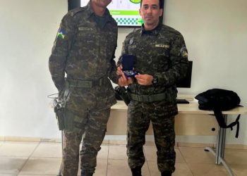 Comandante do BPA agradece ao 4º BPM pela honraria concedida em reconhecimento aos serviços prestados