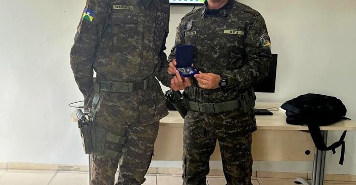 Comandante do BPA agradece ao 4º BPM pela honraria concedida em reconhecimento aos serviços prestados