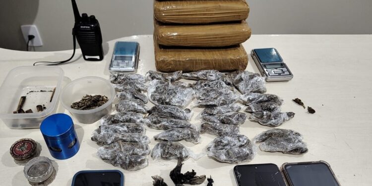 AO ATENDER OCORRÊNCIA DE VIOLÊNCIA DOMÉSTICA, POLÍCIA MILITAR APREENDE DROGAS E CONDUZ SUSPEITO EM CHUPINGUAIA