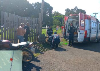 No aceno de mão – Patrulha Rural apoia em acidente com motosserra