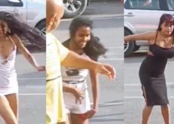 Barraco: lindas beldades protagonizam UFC na Feira do Mutirão após noitada em adega; veja vídeo