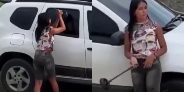“Novinha vigária” faz a limpa em carro com desentupidor de vaso sanitário; VEJA O VÍDEO