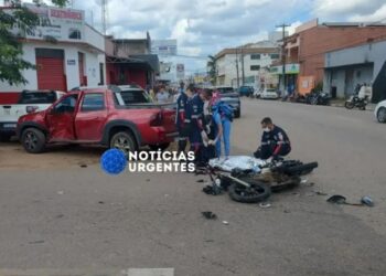 URGENTE: Motociclista morre em grave acidente no centro da capital