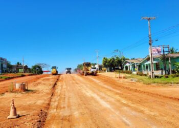 Obras no perímetro urbano da RO-420, no distrito de Jacinópolis, são intensificadas para receber asfalto novo