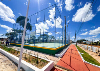 Obra de revitalização da praça no distrito de Vista Alegre do Abunã está em fase de conclusão