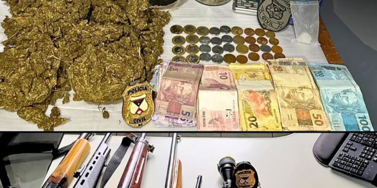 AÇÃO DA POLÍCIA CIVIL DE RONDÔNIA RESULTA NA PRISÃO DE QUATRO PESSOAS POR TRÁFICO E POSSE ILEGAL DE ARMAS