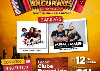 FORRÓ DOS BACURAUS: Tradição e alegria em Porto Velho, evento cultural e filantrópico acontece dia 12 de julho, no Clube Ferroviário
