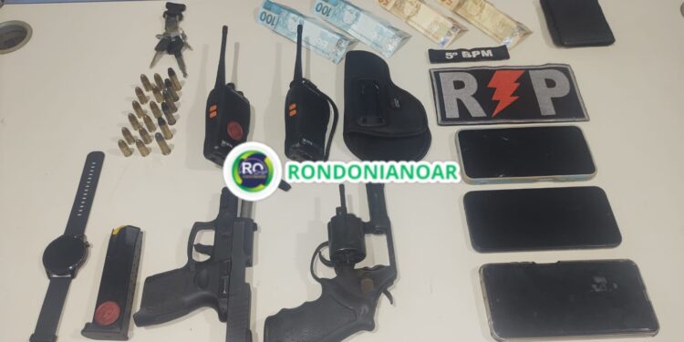 PM apreende armas e prende homens que estavam preparados para ataques contra facção rival em Porto Velho