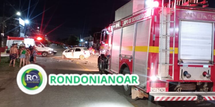 Colisão entre caminhonete e carro deixa um ferido no bairro Embratel, em Porto Velho